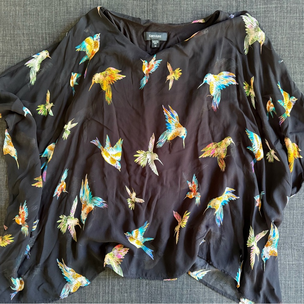 Karen Kane Lined Poncho Sleeve Blouse